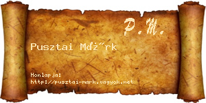 Pusztai Márk névjegykártya